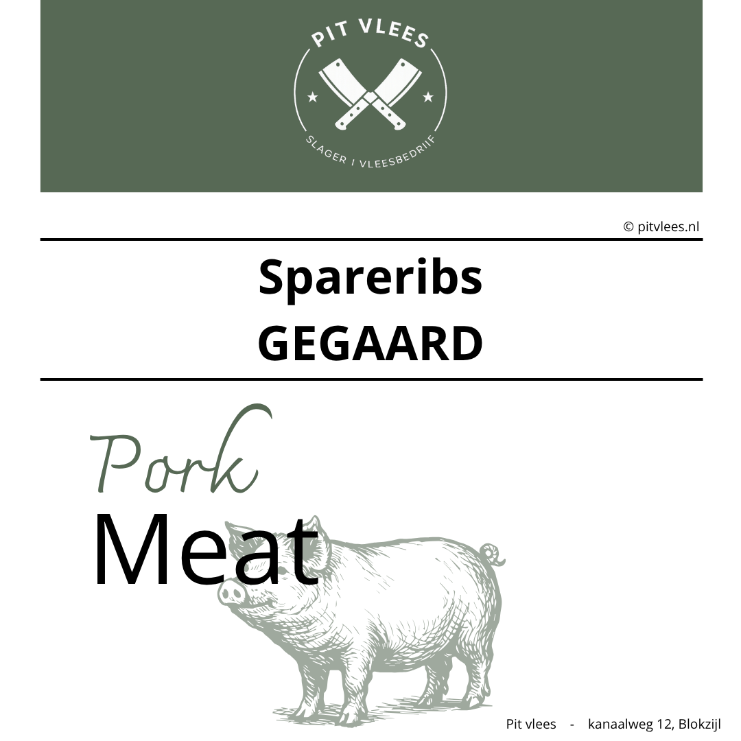 alt= pit vlees spareribs gegaard