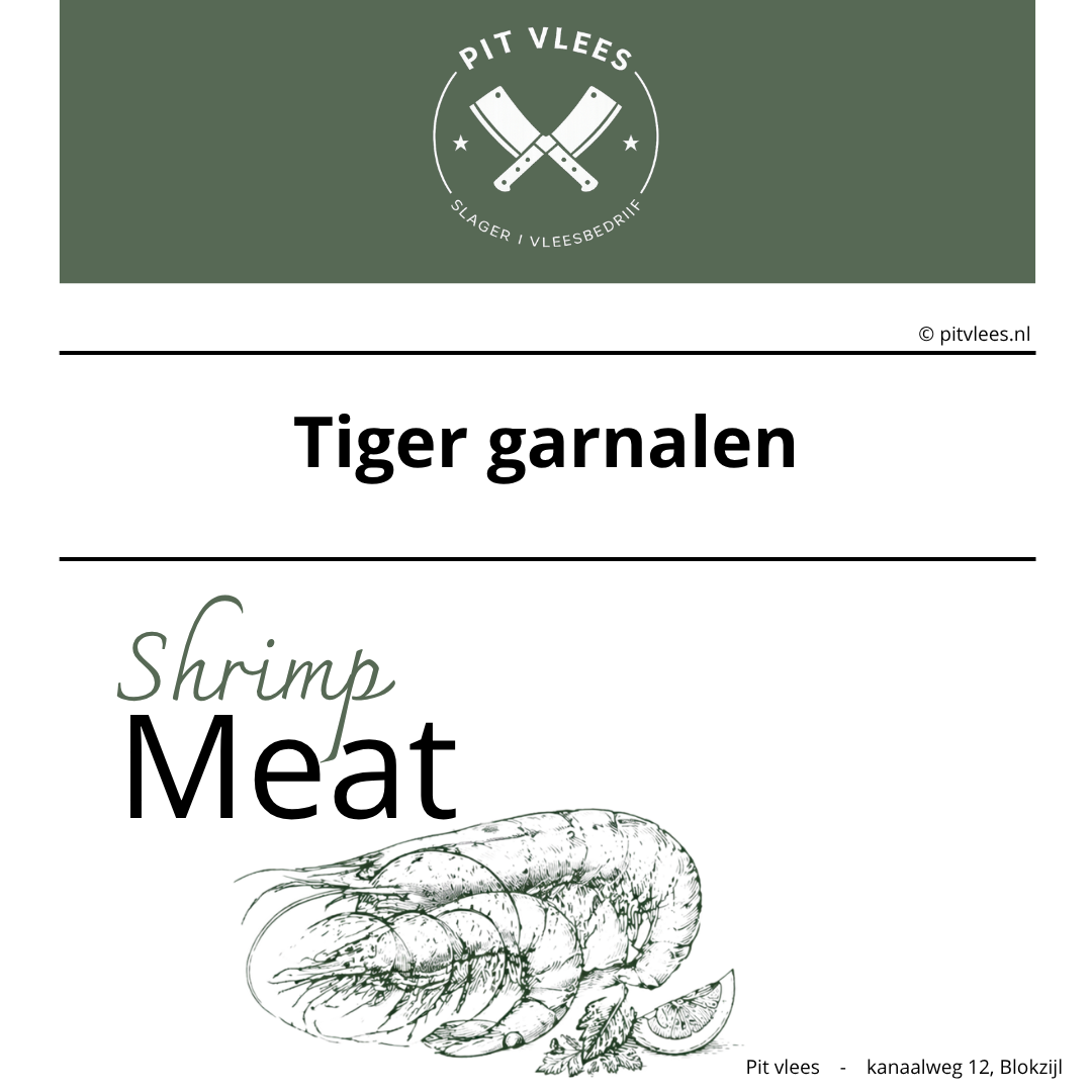 alt= pit vlees tiger garnalen