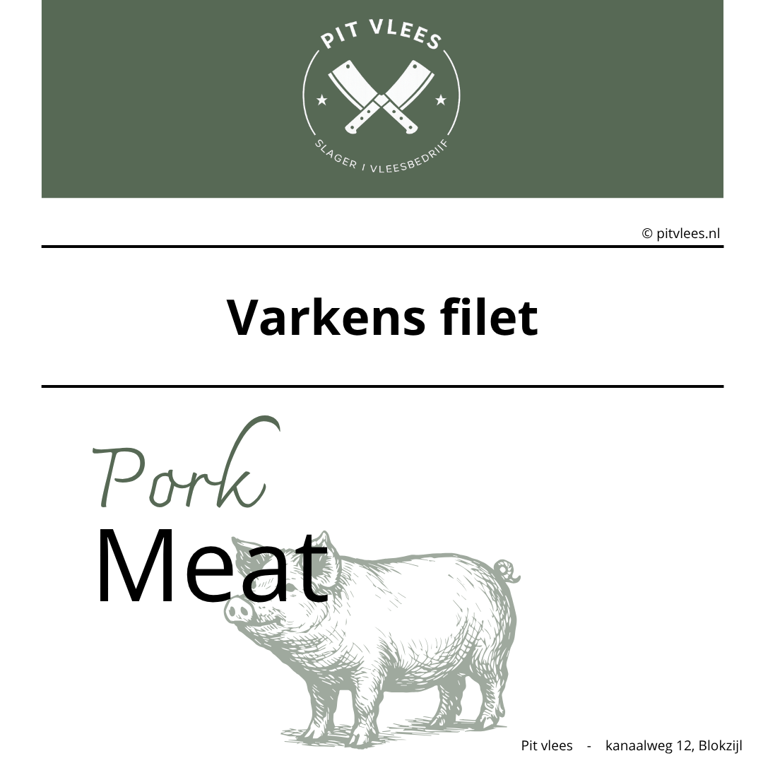 Varkens filet 1/1,2