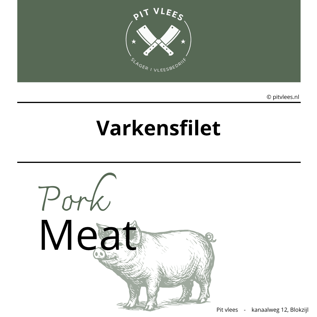 alt= pit vlees varkensfilet