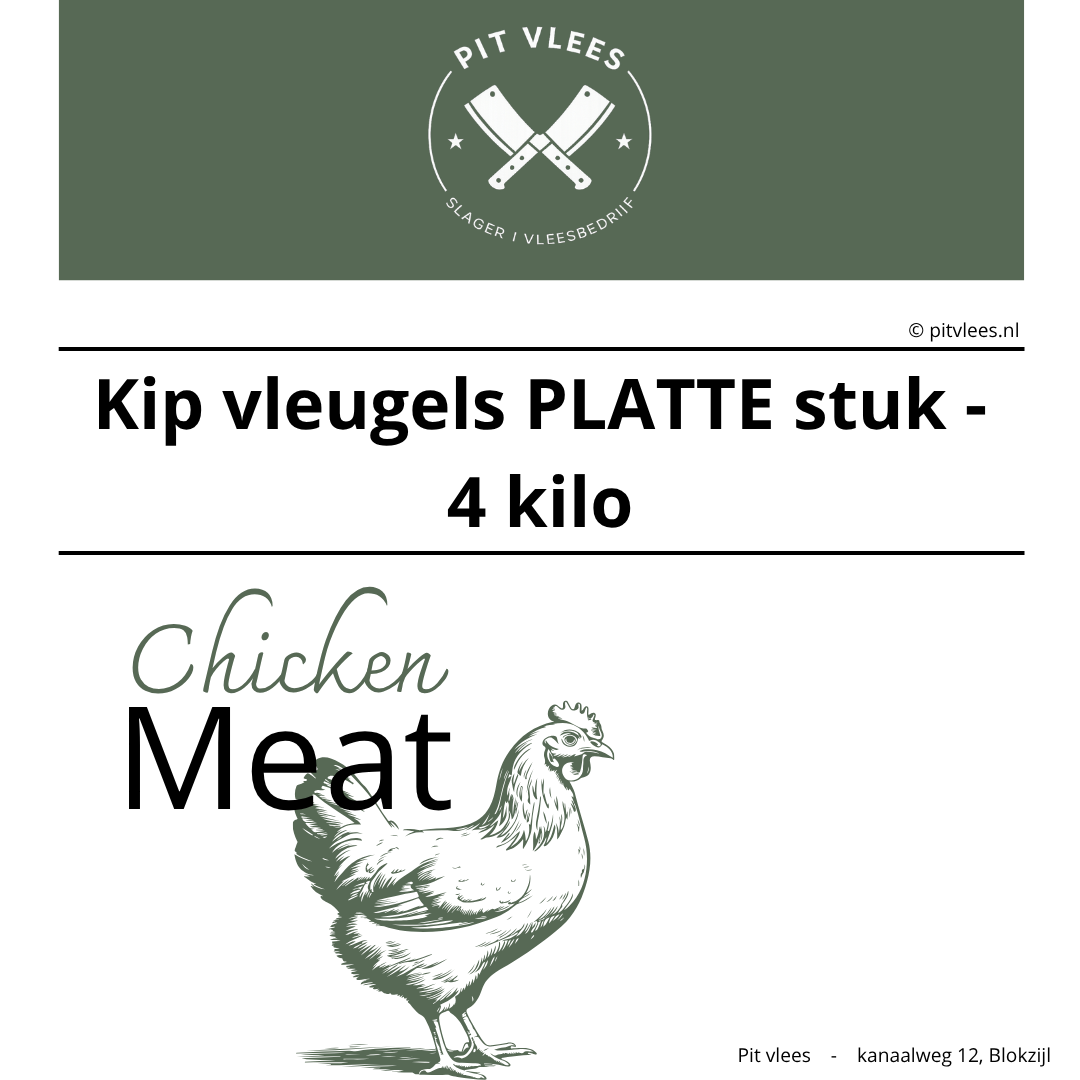 alt= pit vlees vleugels platte stuk