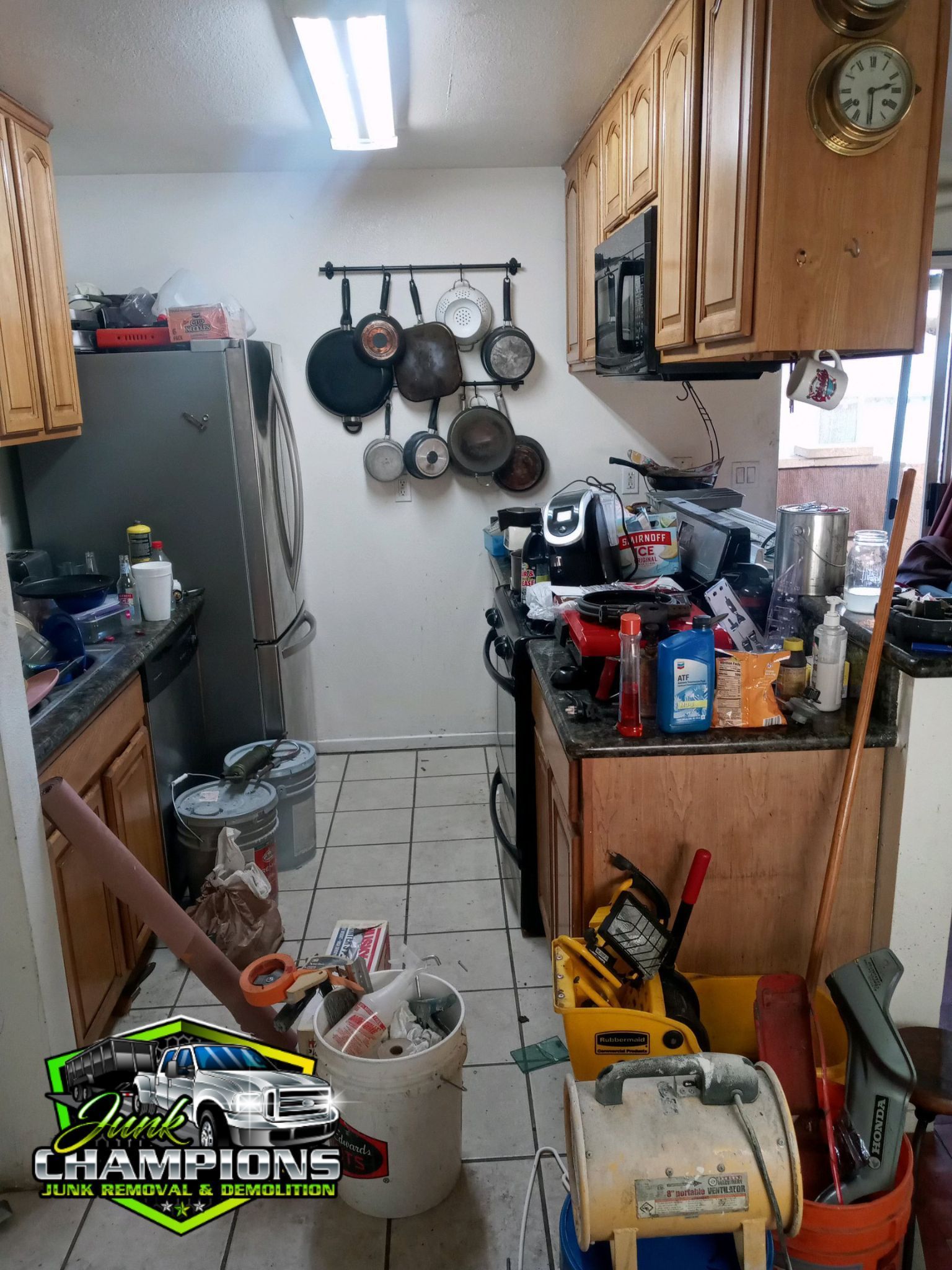 Junk removal from a kitchen in North Cucamonga by Junk Champions