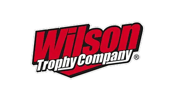 Wilson Trophy Company logo in red and black text on a white background
