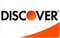 Discover card logo with orange sun and curved orange line.
