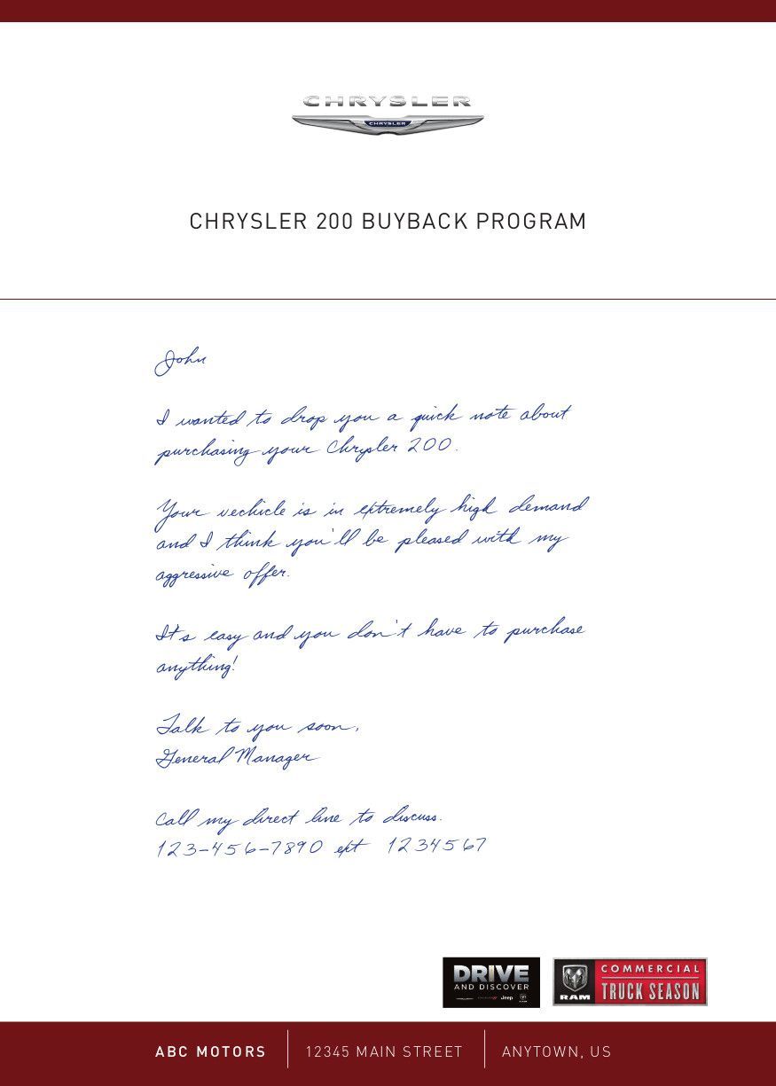 Handwritten note on white letterhead with maroon borders and logos at the bottom.