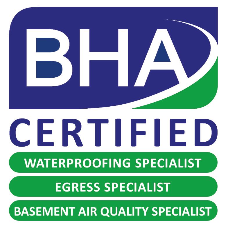 BHA Certified logo: blue and green with text