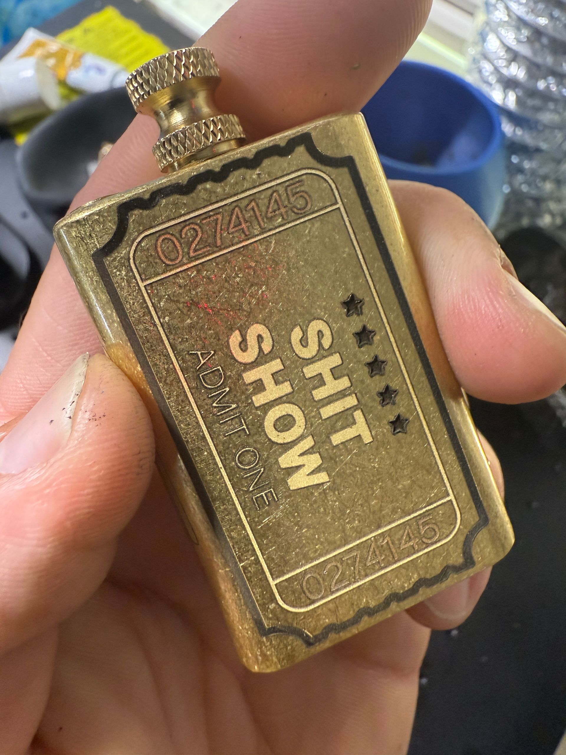 Trench Lighter (Shit Show Ticket)