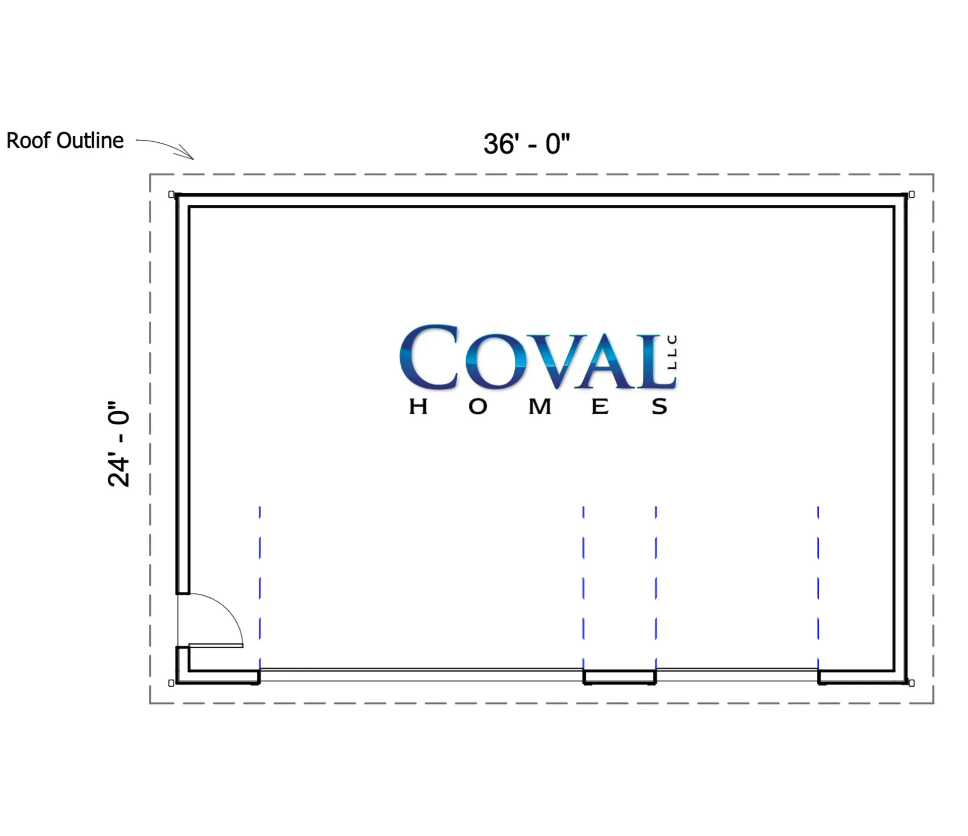 Floor plan of a 36'0