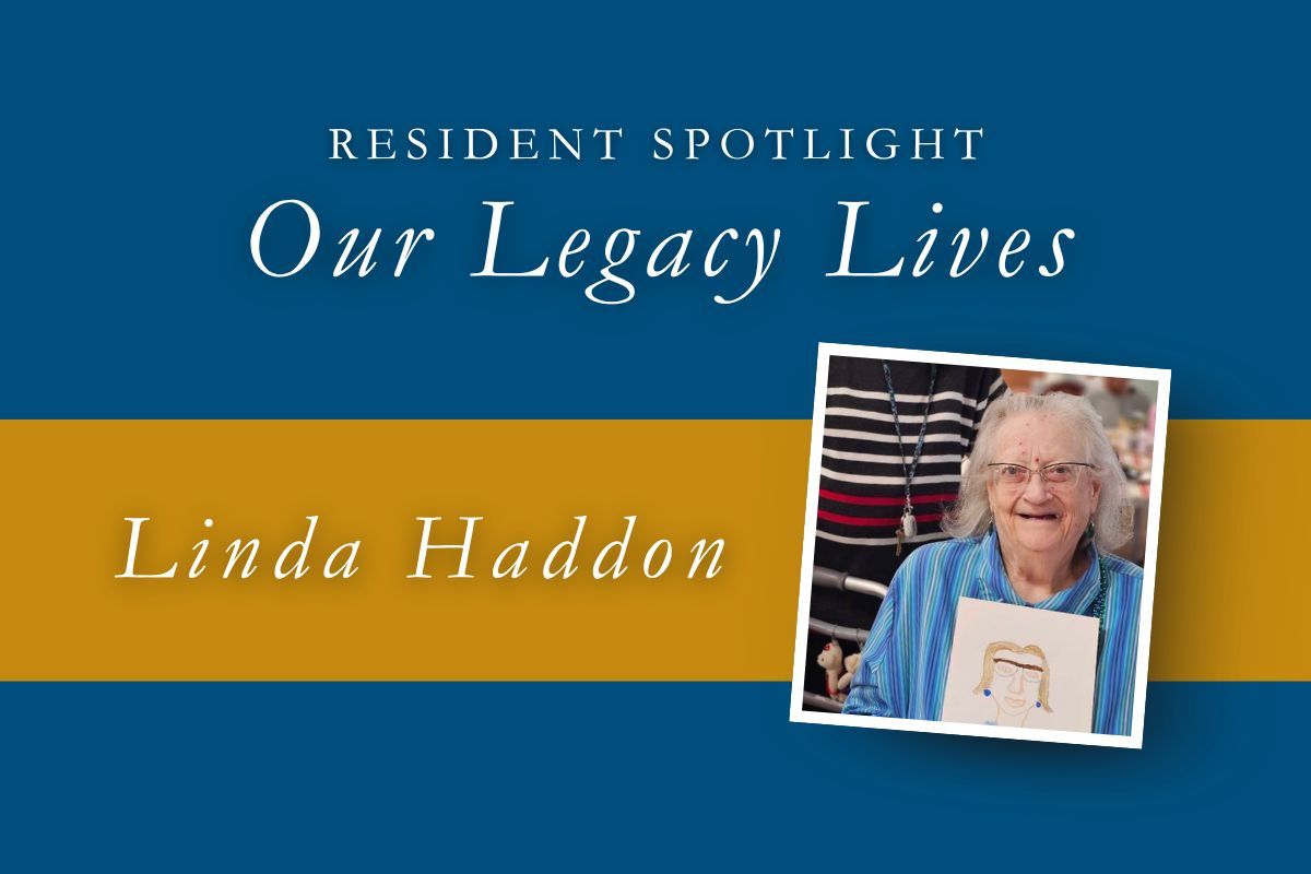 Resident spotlight: Linda Haddon with text 