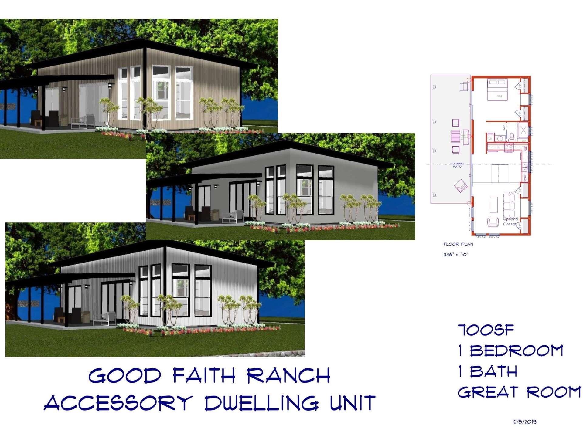 Good Faith Ranch Accessory Dwelling Unit floor plan