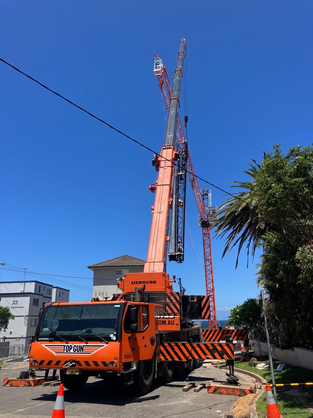 Mobile crane operating on NSW construction site