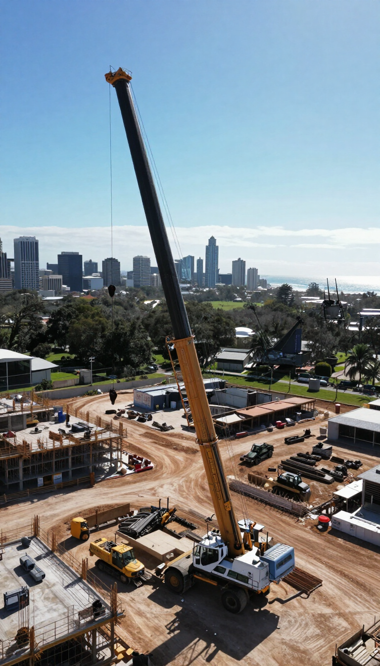 Apex crane equipment operating across NSW construction site
