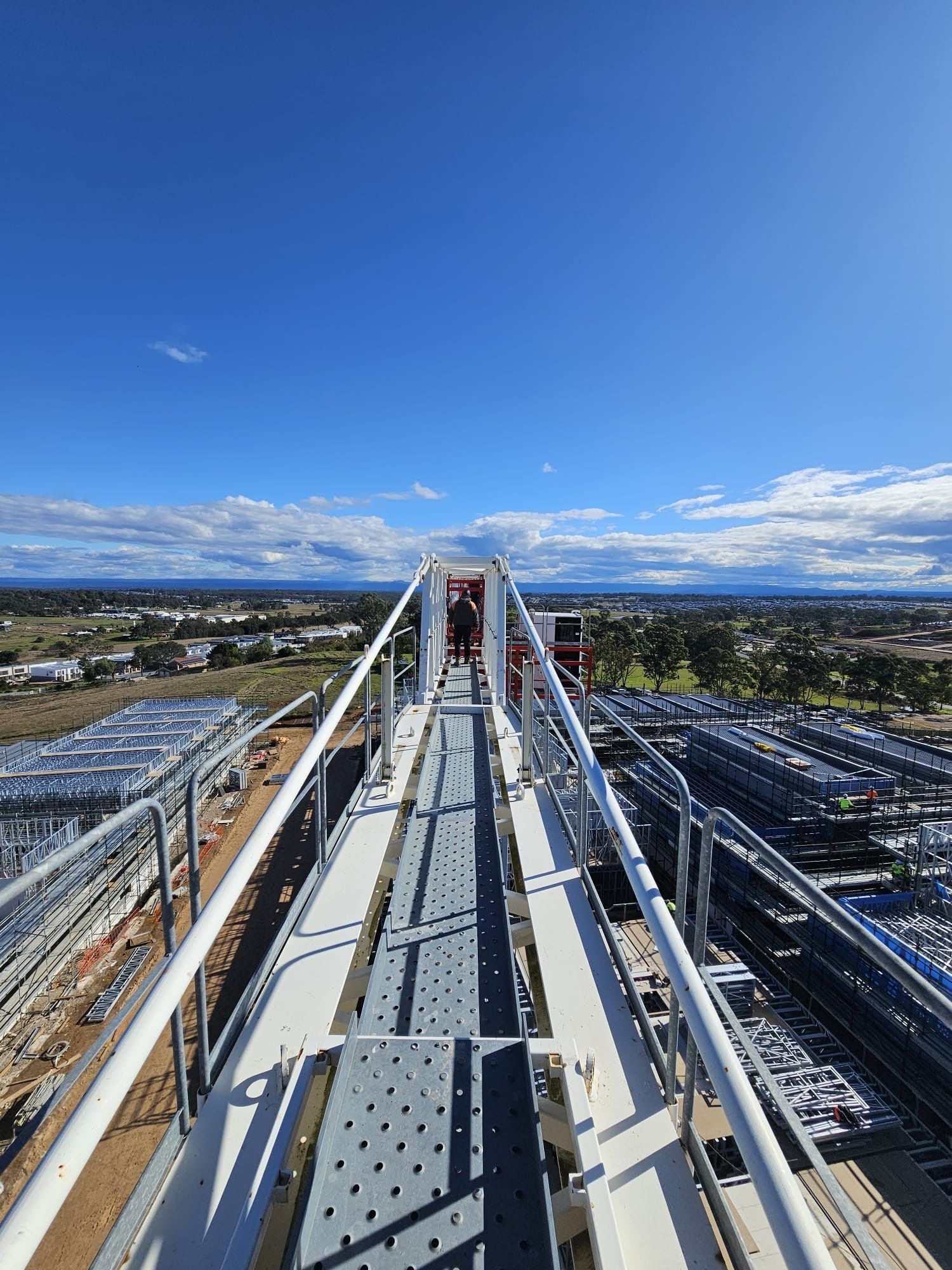 Mobile crane operating on a Newcastle NSW construction site