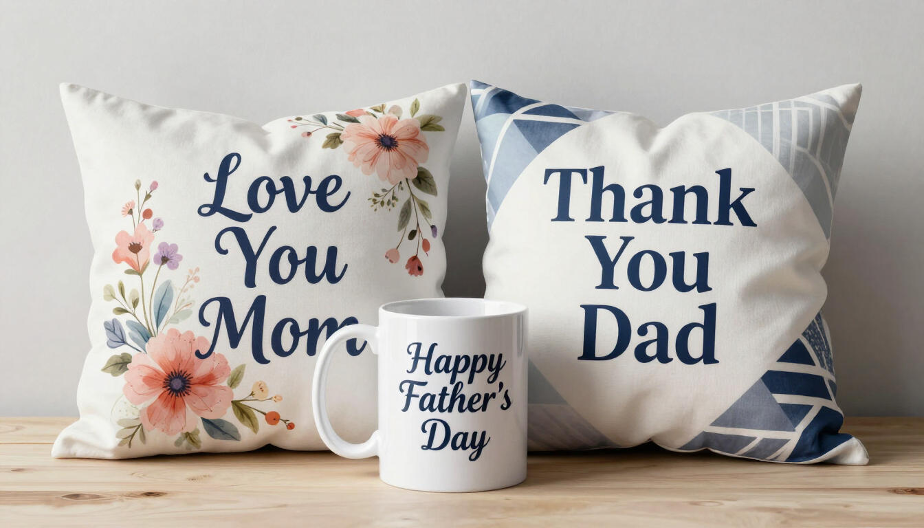 Dos cojines decorativos con las frases 