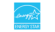 A blue energy star logo with a white star on it.
