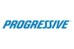 Progressive logo in blue italic text on a white background