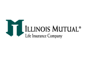 Illinois Mutual Life Insurance Company logo in teal and black on white background