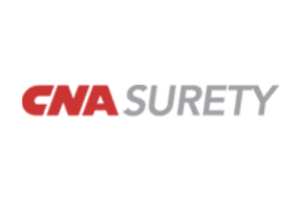 CNA Surety logo in red and gray on a white background