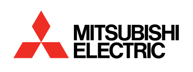 A blue and white logo for mainline on a white background