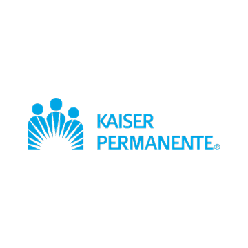 Kaiser Permanente logo in blue with stylized people icon and company name