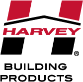 HARVEY Building Products logo in red, black, and white