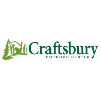 Craftsbury Outdoor Center logo featuring green trees, mountain silhouette, and text.