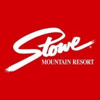 Stowe Mountain Resort logo: white cursive
