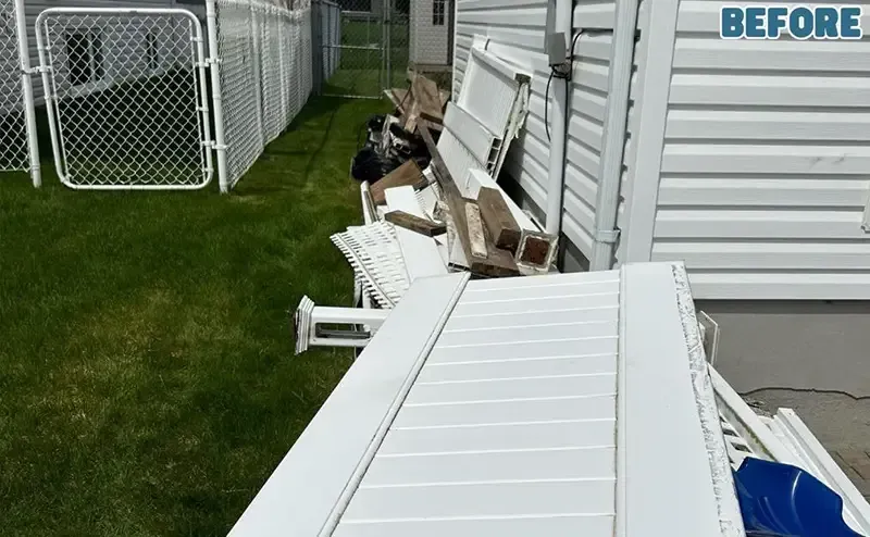residential cleanup before, timmins on