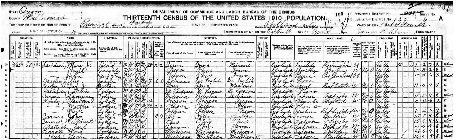 Blurry black-and-white spreadsheet or ledger with many columns and rows of small printed text and numbers