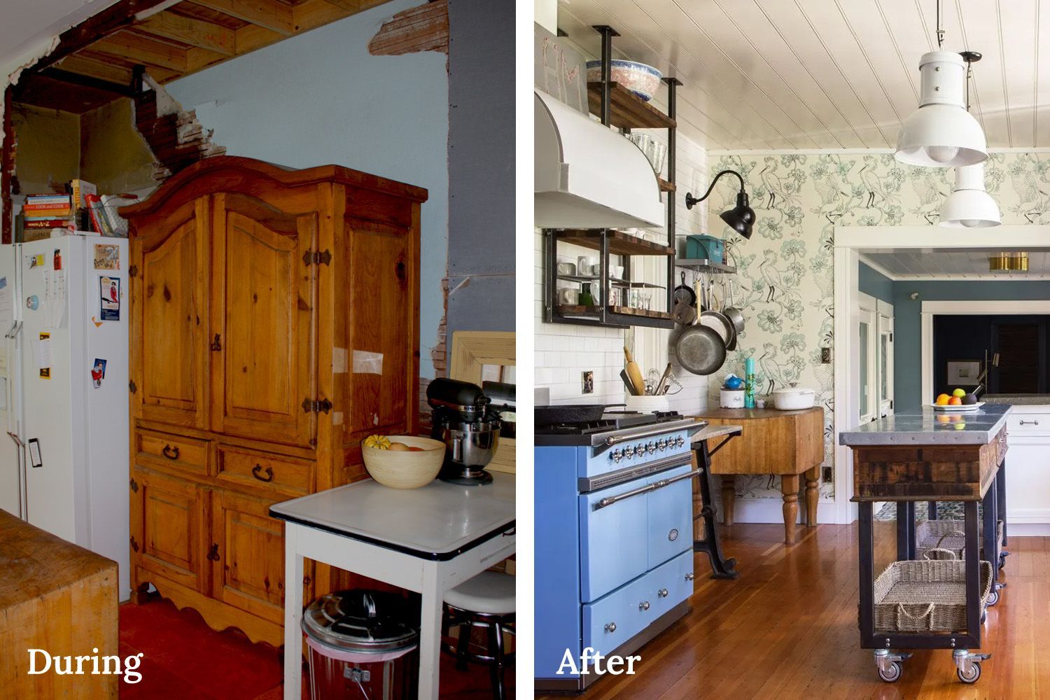 During a multi-phase remodel, the owners of this Selwood bungalow prioritized the construction of a two story addition to the rear of the home. As part of that process the original stairs were removed to increase the kitchen size, yet the space was left unfinished.  When the kitchen was renovated during the next phase the client finally had the kitchen she had dreamed of. 