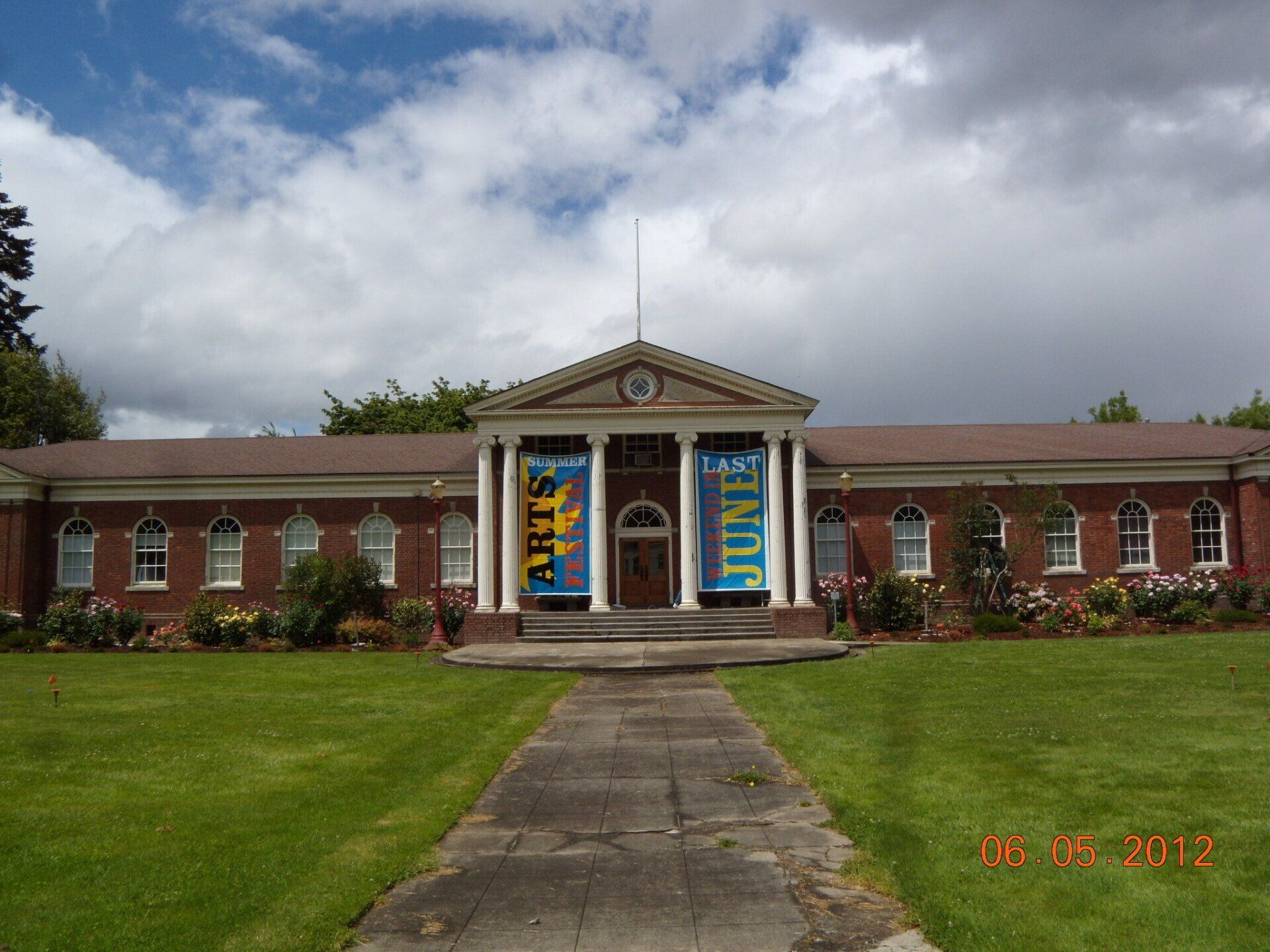 Umpqua Valley Arts Center energy upgrade, restored original windows, recreation of historic doors