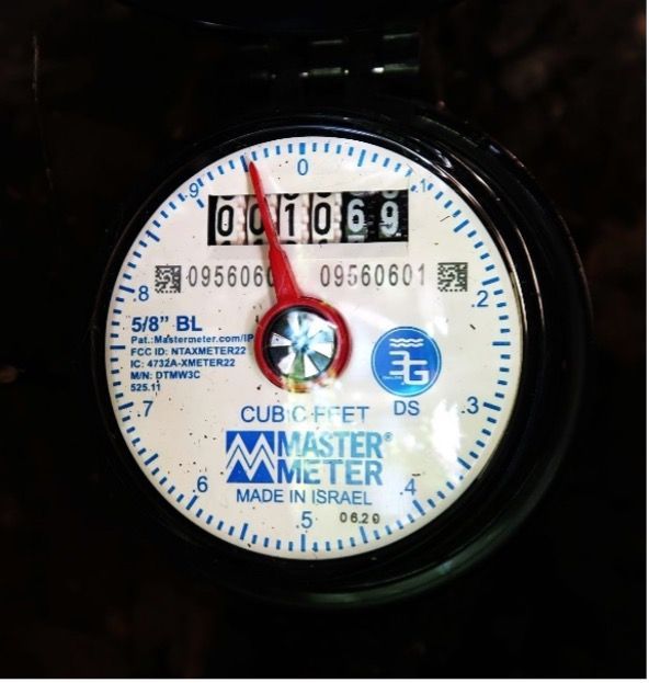 Image of water meter gauge