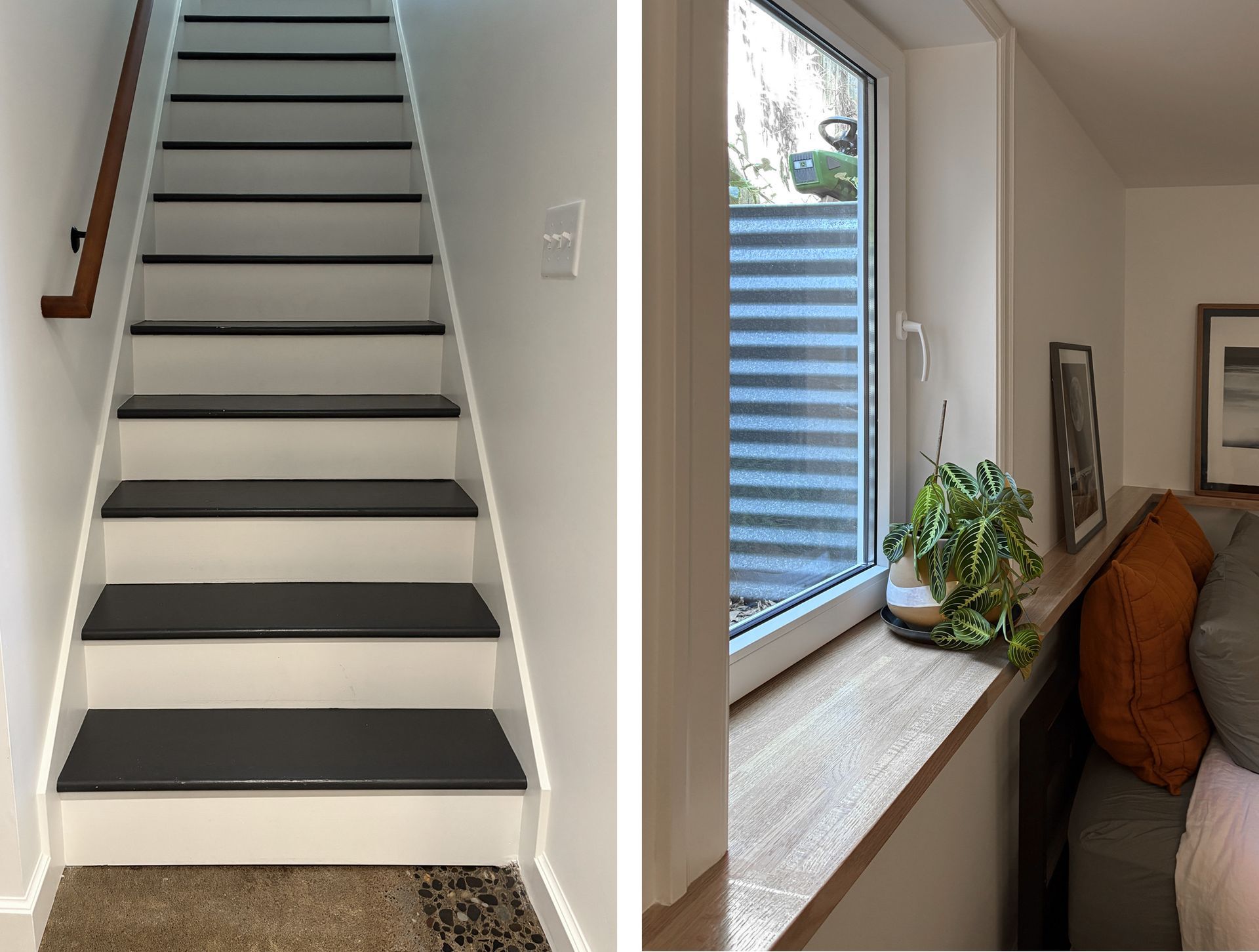 Code-compliant stairs and egress windows are essential to converting an unfinished basement into habitable space. 