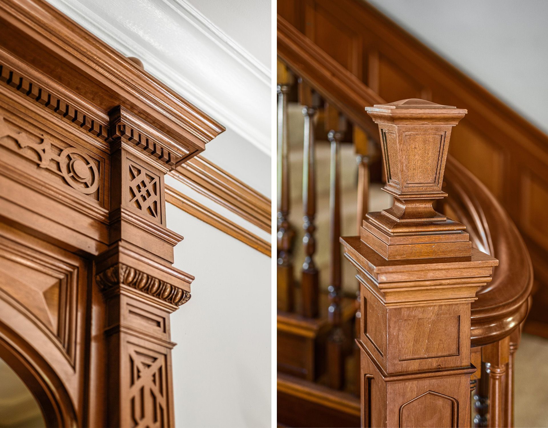 1916 Irvington Colonial Revival historic woodwork details
