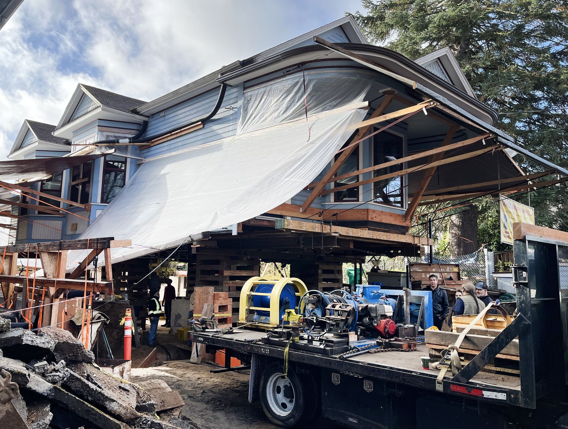 The FIR program is especially important for complicated large-scale projects, such as this house lift and basement replacement.