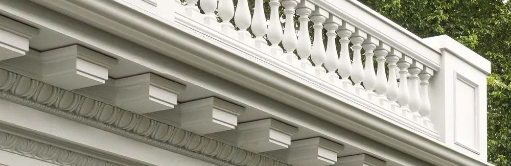Elaborate painted millwork on 1913 colonial revival home.