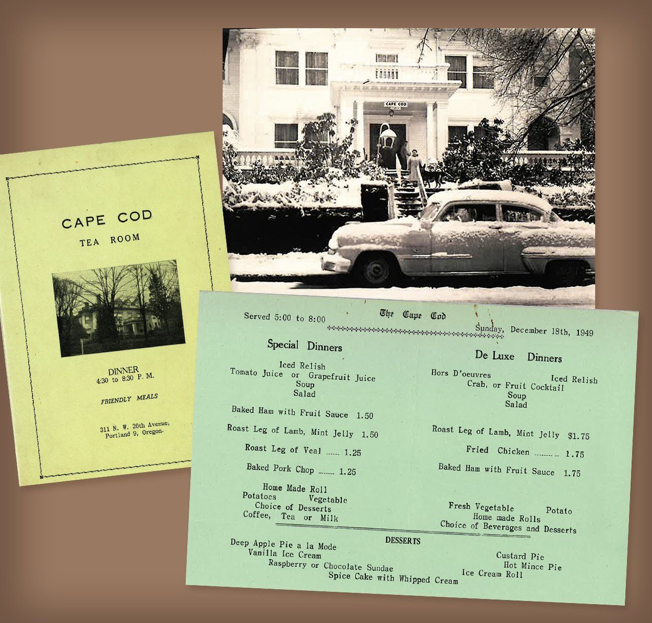 Cape Cod Tea Room Menu
