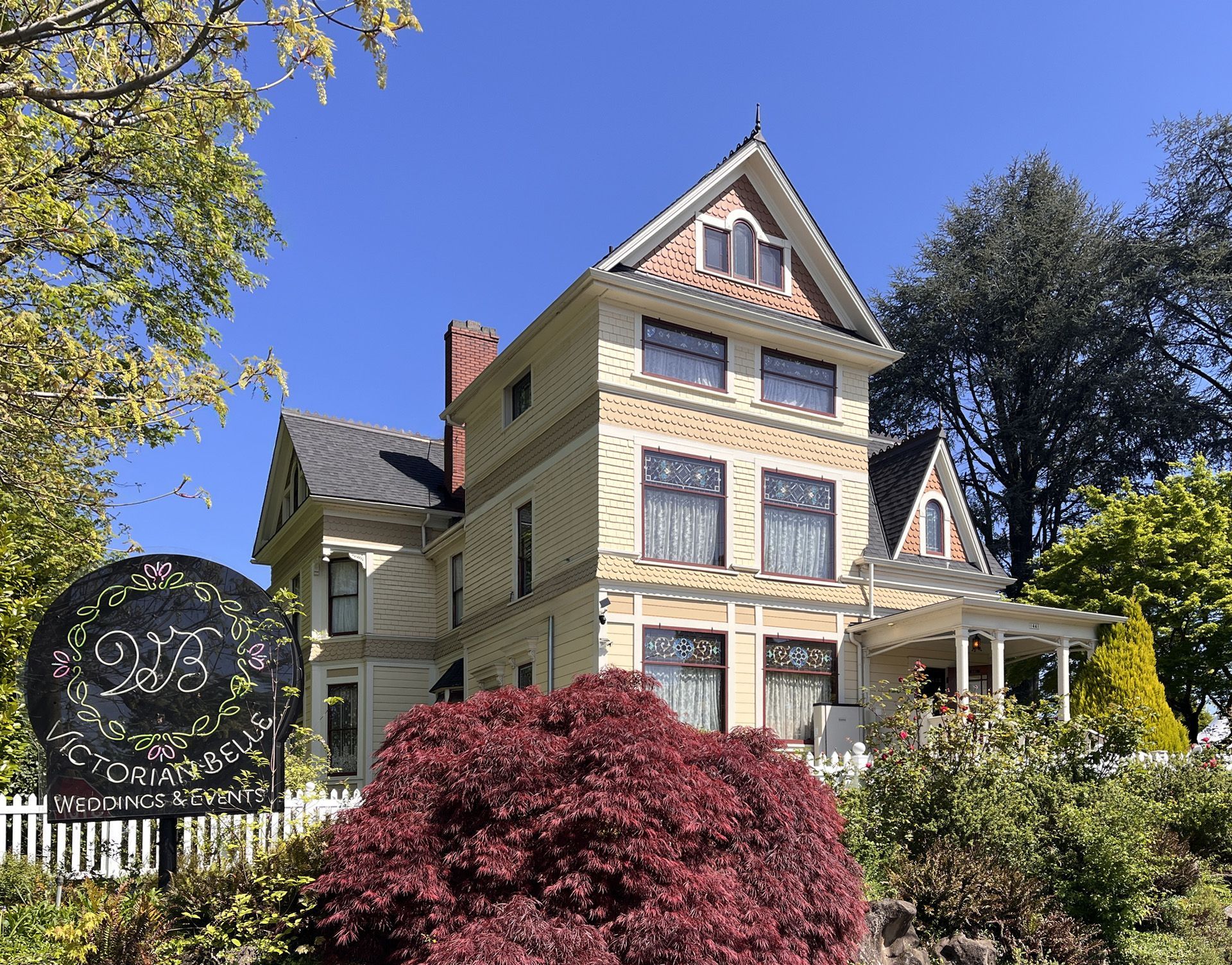 A standout example of early residential architecture in the area, the Victorian Belle Mansion carries its history forward as a vibrant event space.