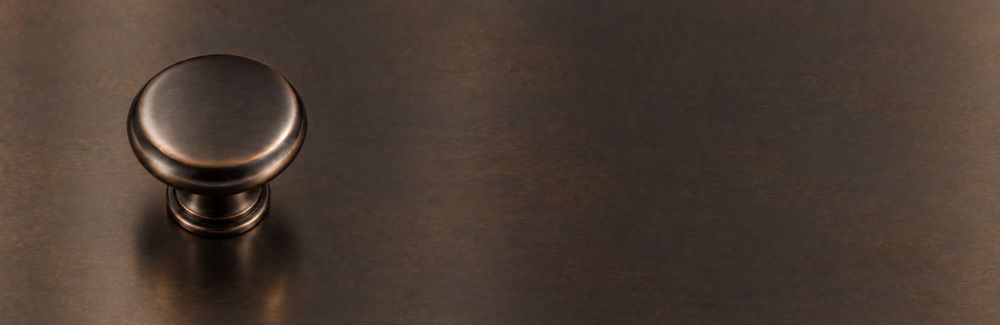 Oil-rubbed bronze finish swatch