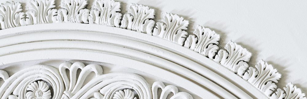 Historic decorative plasterwork in late nineteenth century home.