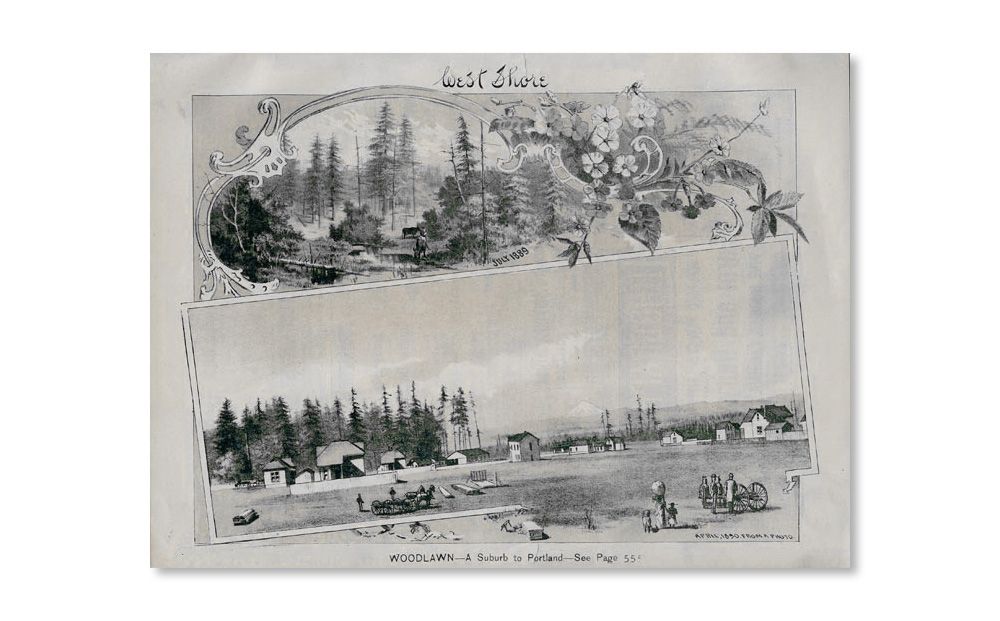 An 1890 guide to Portland demonstrates how rural Woodlawn was at the time. 