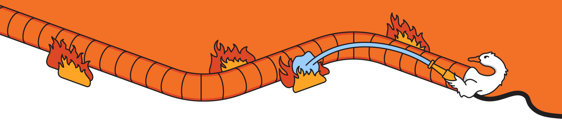 Orange Firehose Divider Orange Firehose Divider