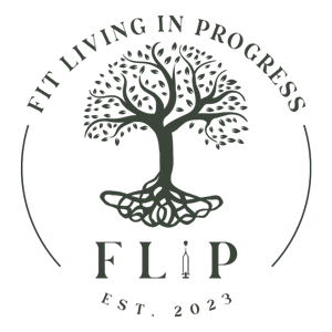 A logo that says fit living in progress integrative concierge care
