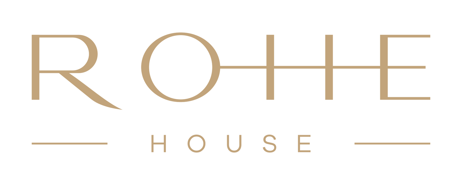 ROHE HOUSE logo in gold lettering on a white background