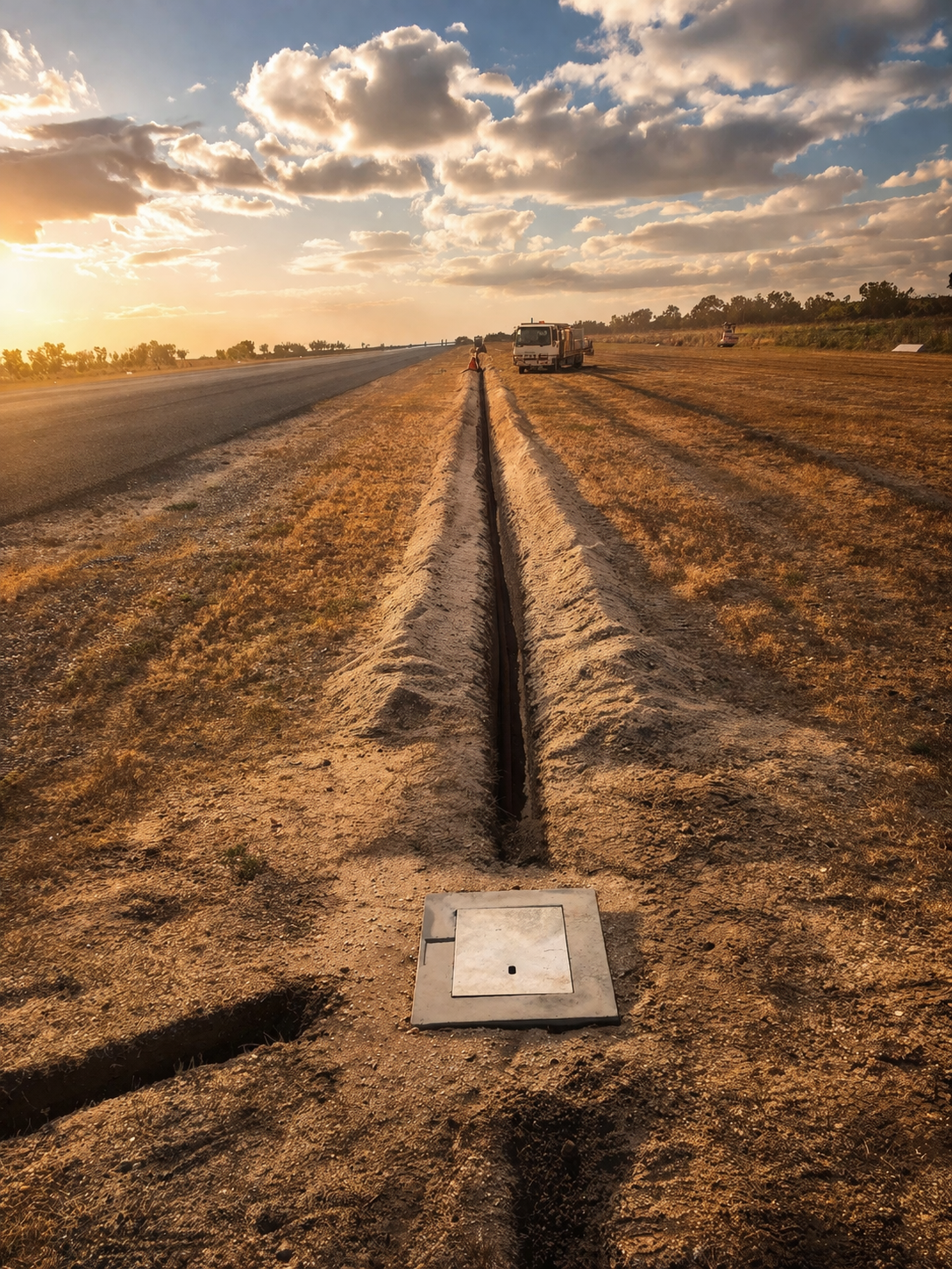 Drainage Excavation - Australian Airport Lighting
