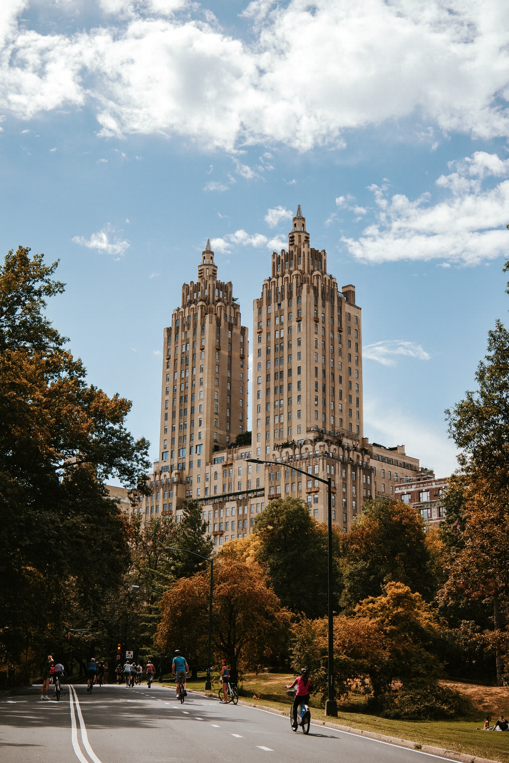 people in central park during summer
