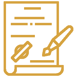 A pen is signing a document on a piece of paper.