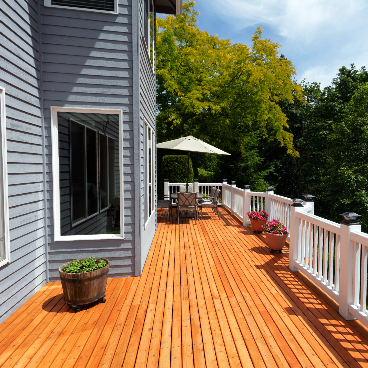 Outside Wooden Deck