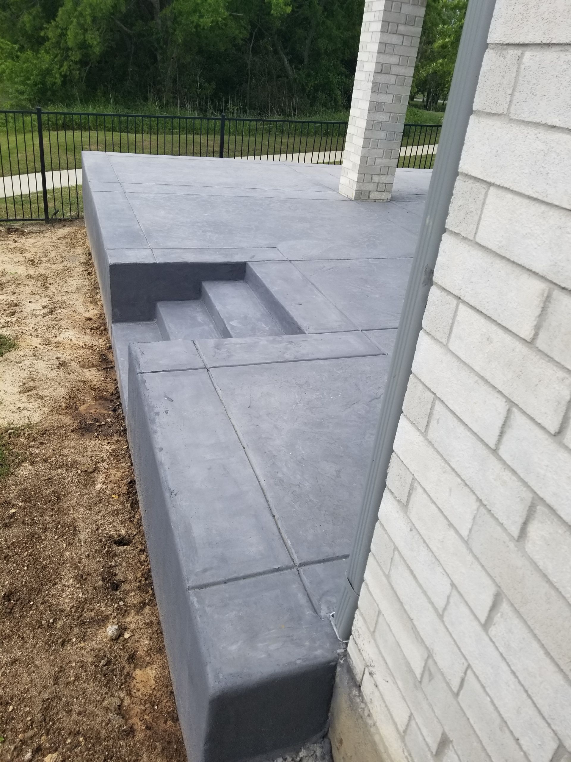 Decorative concrete patio in Ridglea