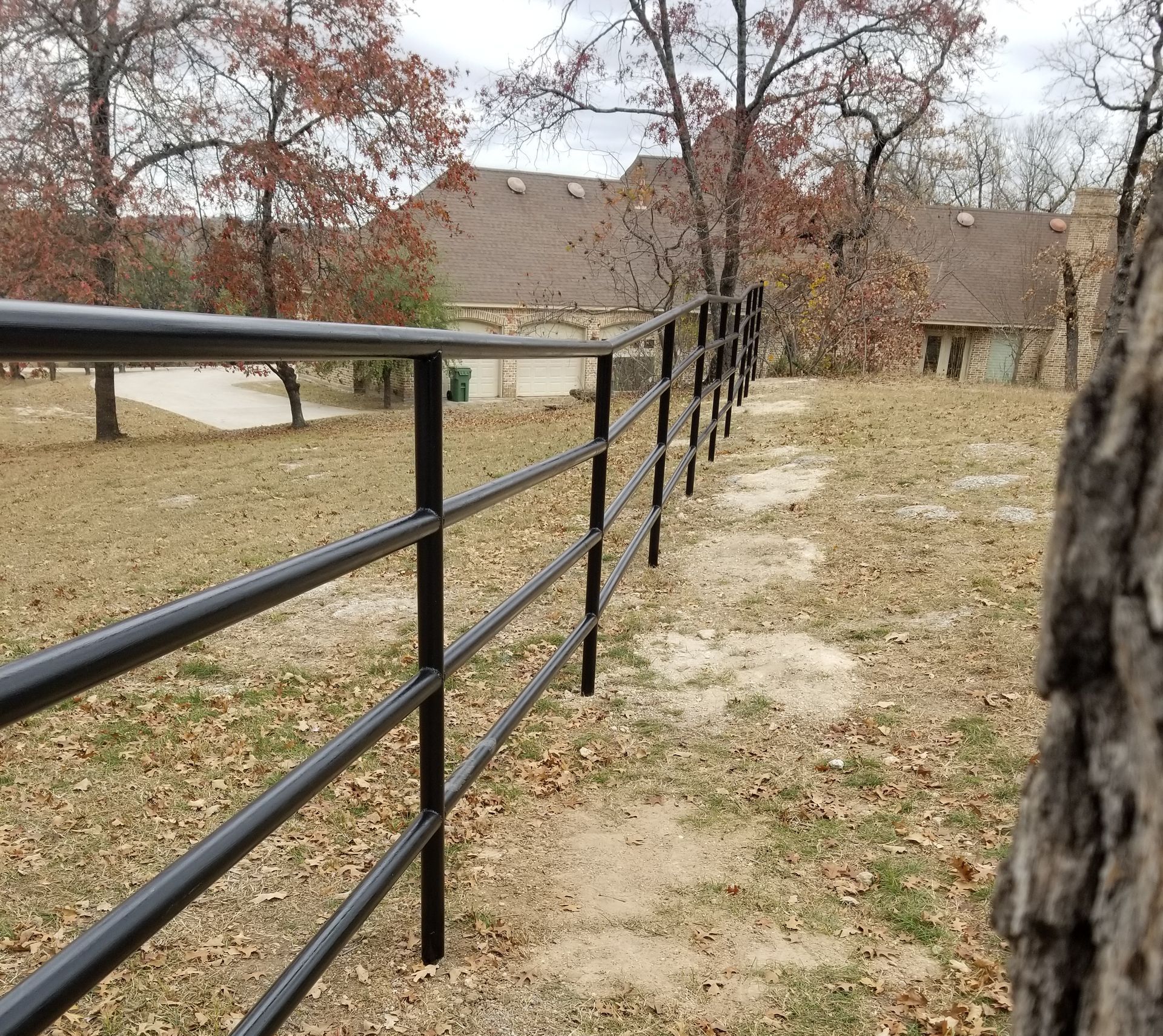 Benbrook pipe ranch fence with no climb wire